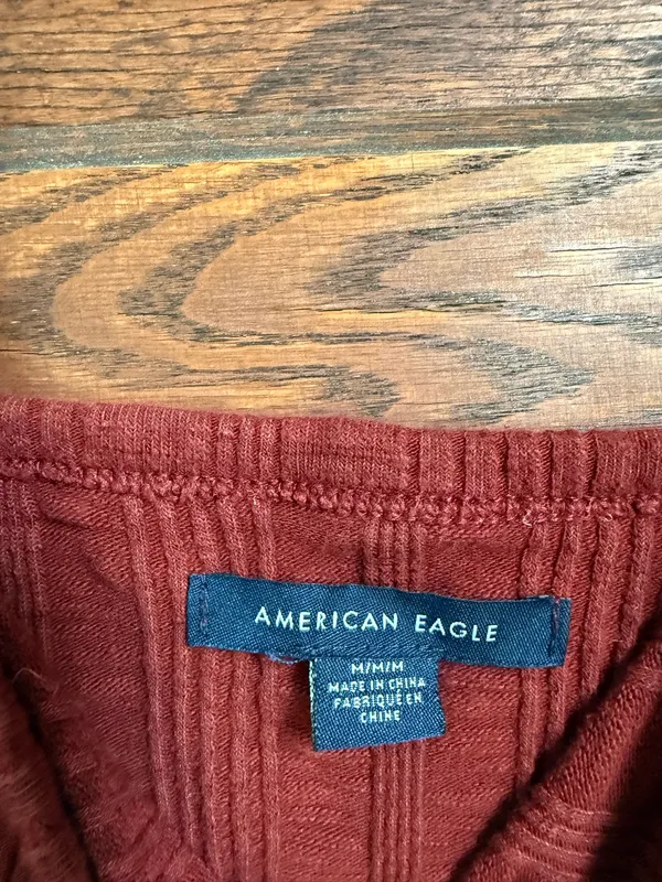 Red Tank Top American Eagle Cropped - Image 2