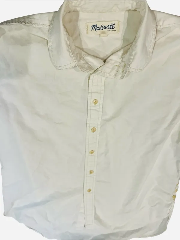 Madewell White Button-Down Tunic Shirt - Image 5