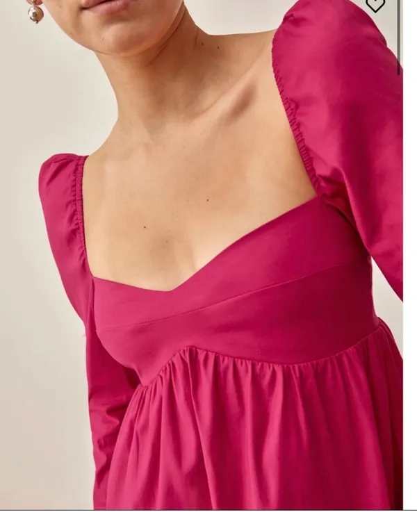 Reformation Kenzi Dress Pink - Image 2
