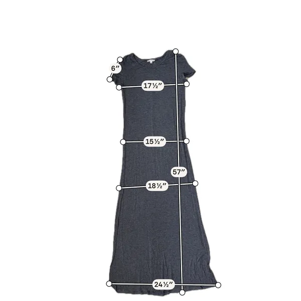 Zenana Outfitters Charcoal Gray Maxi Dress Rayon L Pockets‎ Minimalist - Image 4