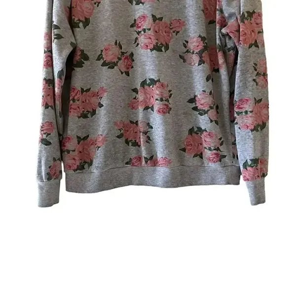 Miss Chievous Gray Pink Roses Chabby Chic Romantic SZ XL #1790 - Image 4