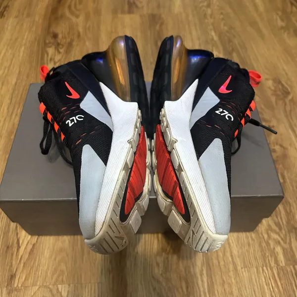 NIKE Air Max 270 Black/Bright Crimson-hyper Crimson lace up shoes sneakers - Image 6