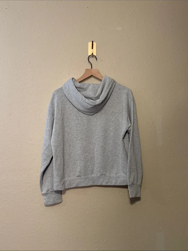 Quince super soft fleece pullover hoodie heather gray size Small - Image 7