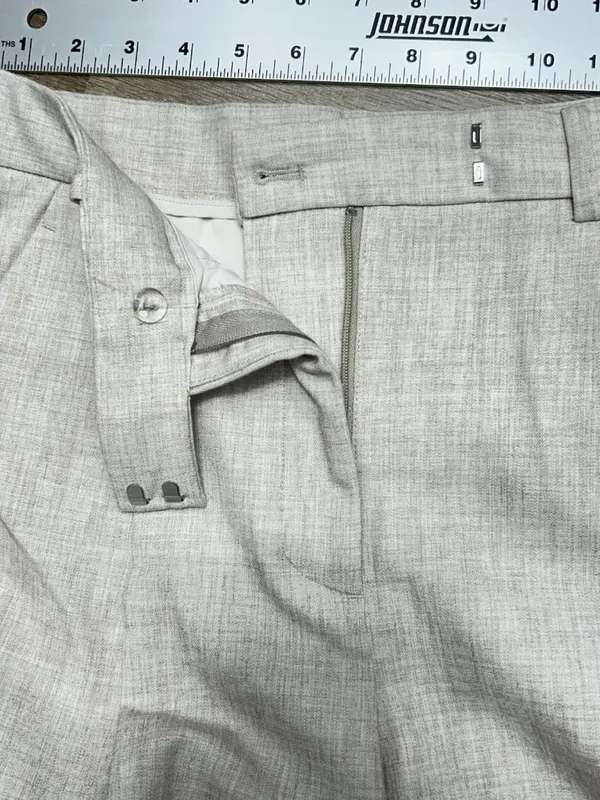 Abercrombie & Fitch Trouser Pants 2 /26 Beige Tailored Ankle Pleated High Rise - Image 12