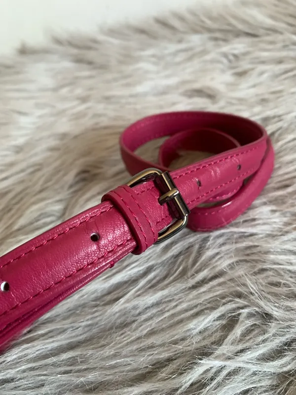 Mz wallace raspberry leather bag strap - Image 4