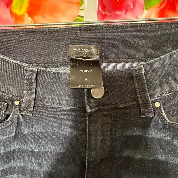 J23. Ann Taylor dark wash straight leg jeans - Image 2