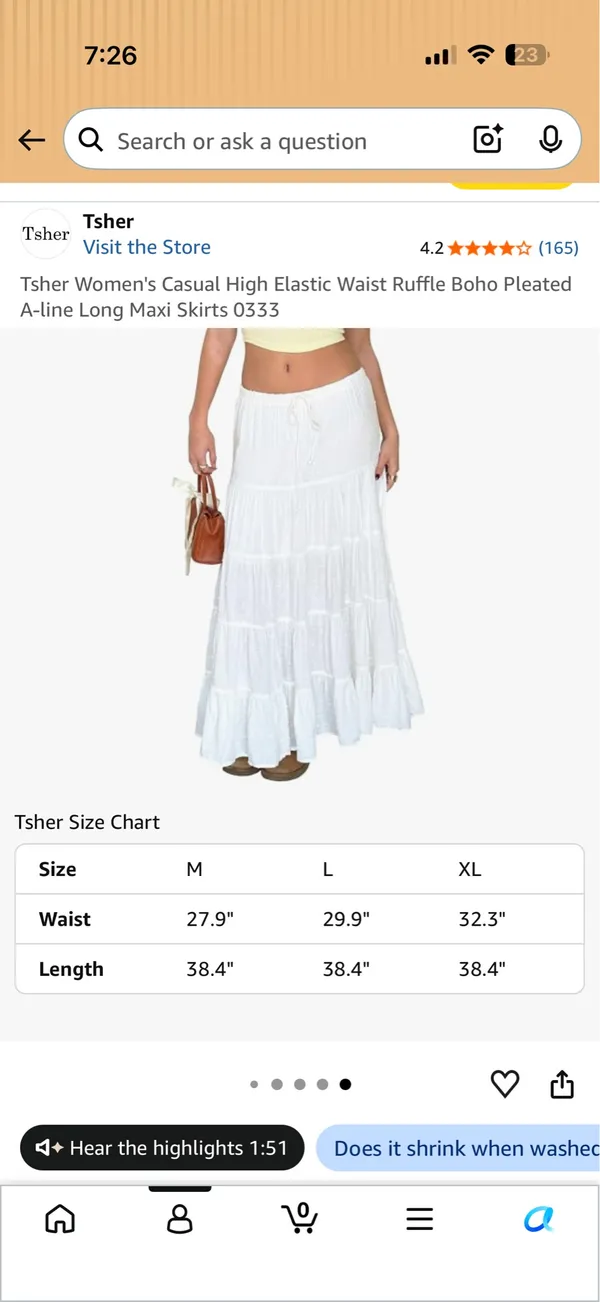 Amazon Maxi Skirt White - Image 3