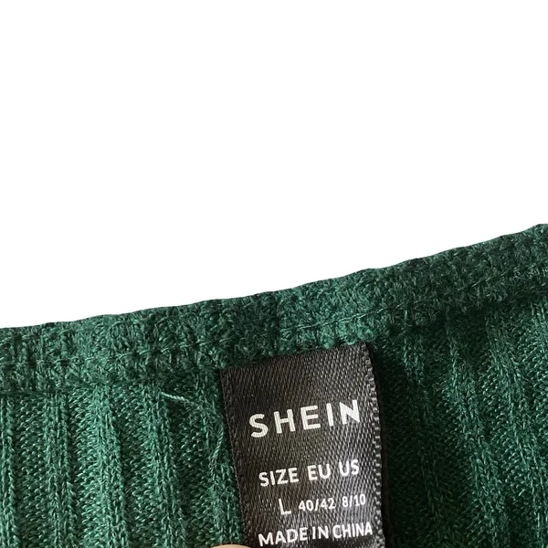 SHEIN Frilled Puff Sleeve Ruched Bust Rib-knit Bodysuit - Image 5