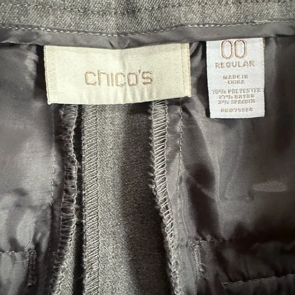 Chicos Womens Chicos 00 XS Gray Dress Pants Trousers - Image 8