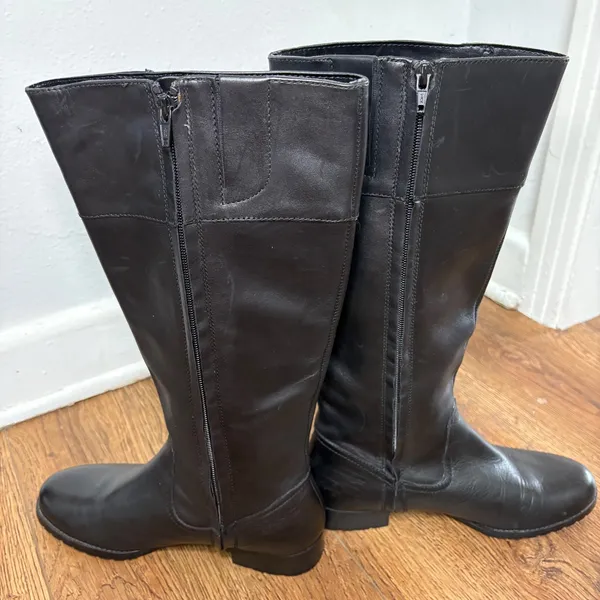 Lauren Ralph Lauren Boots Women 8.5B Sigrid Tall Riding Black Leather Equestrian - Image 8