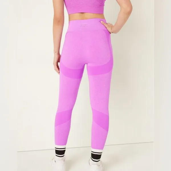 PINK Victoria’s Secret House Party Pink Marl Seamless High Waist Leggings‎ NEW - Image 2
