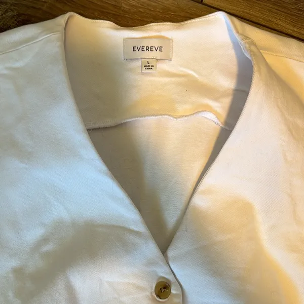 Evereve White‎ Button-Down Vest - Image 2