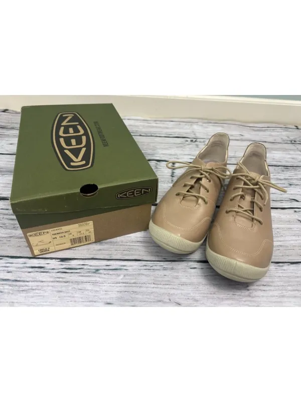 KEEN Lorelai II Women's Tan Leather Lace Up Sneaker Shoes Sz 10.5 (41) w/ BOX - Image 2