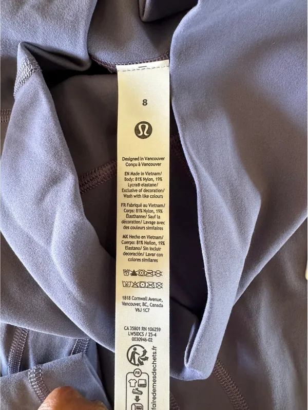 Lululemon Align No Line High Rise 25” Grape Mist Size 8 NWT - Image 6