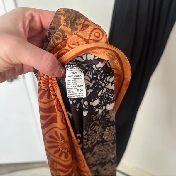 Chic Black and Orange Maxi Dress - Image 6