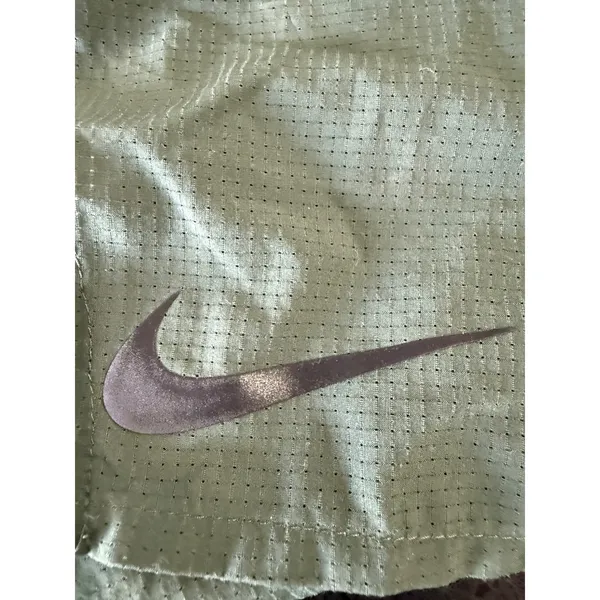 Nike Womens Forest Green Perforated Running Shorts Reflective‎ Size S 3in Inseam - Image 5