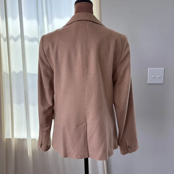 Talbots Blazer 8P Camel Hair Coat Italian Fabric Preppy Old Money Capsule Office - Image 3