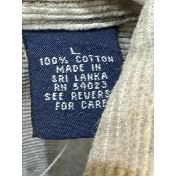 Gap Corduroy Shirt Size Large Green Heavyweight Y2K Shacket‎ Crochet Boho - Image 6