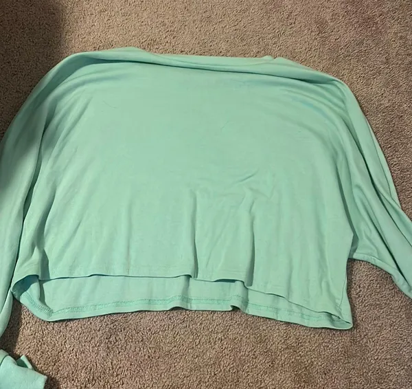 Wide Mint Green Pullover Size L - Image 4