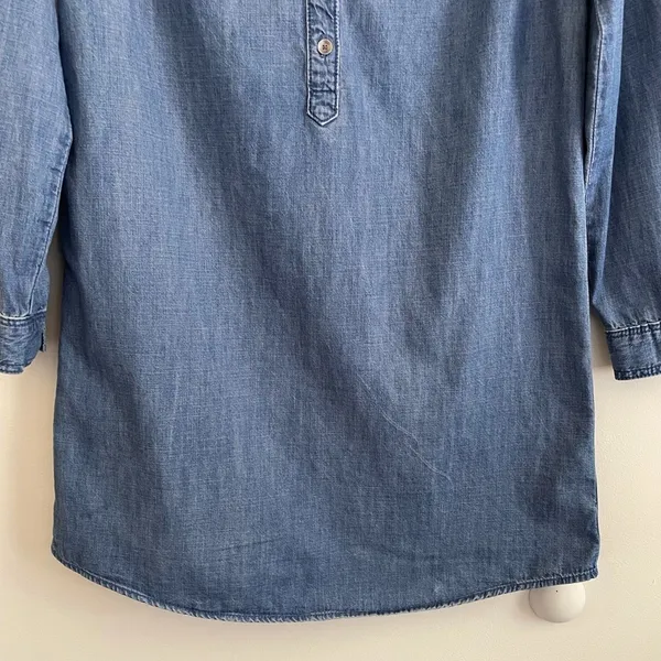 Gap Denim tunic dress quarter button up size XS - Image 4