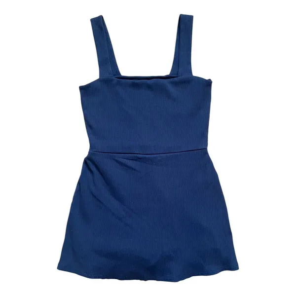 Victoria's Secret PINK Rib Square Neck Active Dress Navy Blue Women's Size Large - Image 4