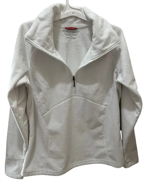 Obermeyer half-zip white fleece pullover size XL - Image 2
