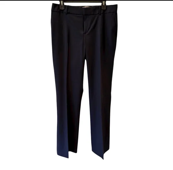 Banana Republic Navy Blue Wool Pants Lined Martin Fit Straight Leg 8 Long Tall - Image 4