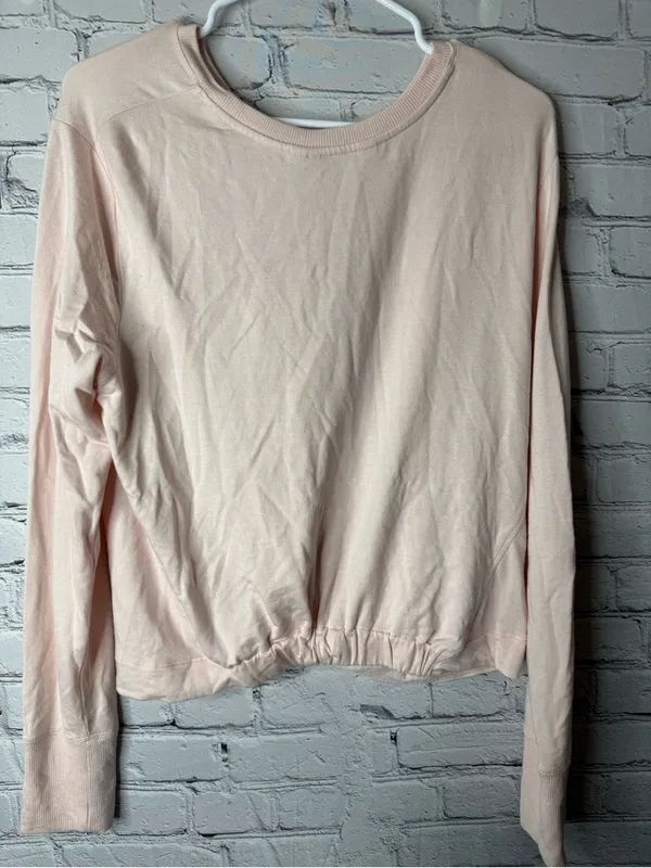 Athleta Long-Sleeve Twist Front Top - Light Blush large - Image 8