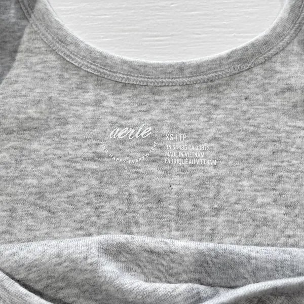New Aerie Wide Rib Tank Top Medium Heather Gray Size XS - Image 8