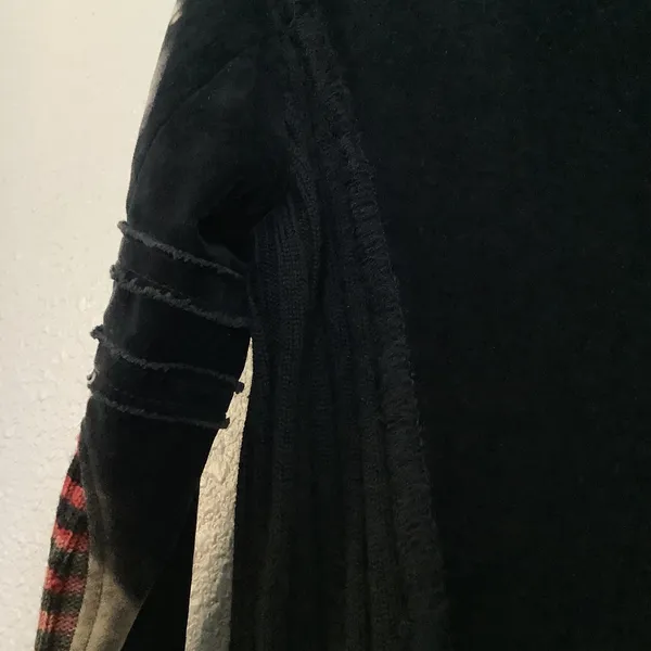 Yoshi Yoshi by PJ Unique Artistic J Fashion Velvet Patchwork‎ Grunge Jacket S - Image 7