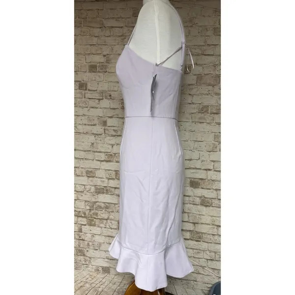 NWT French Connection Whisper Frill Hem Cami Mini Dress 6 Lilac Sachet‎ - Image 3