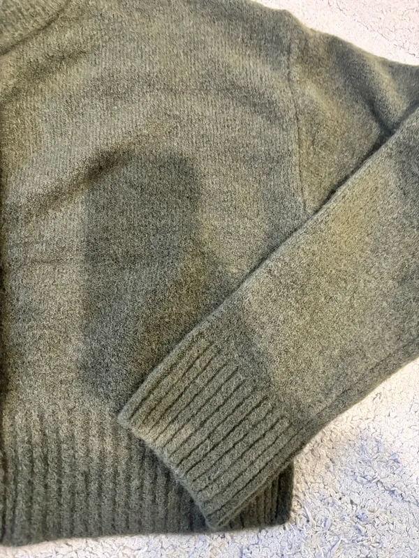 Olive Green ZARA Sweater Knit Cardigan - Image 4