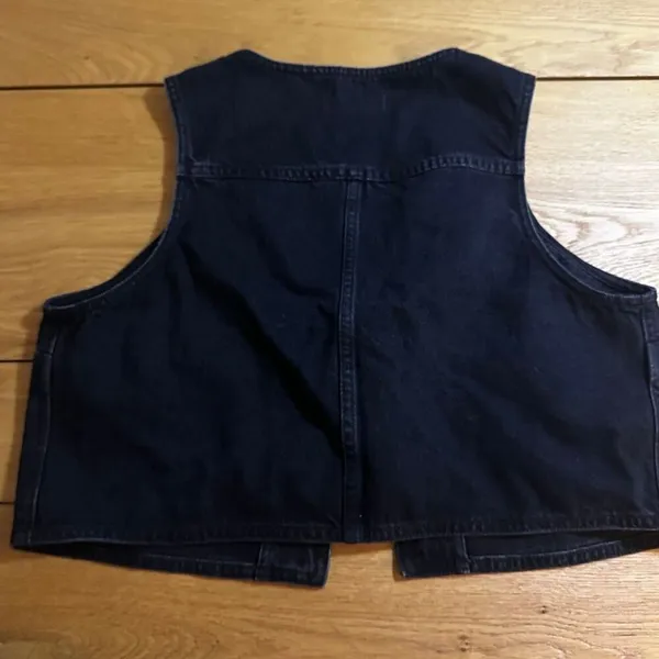 Madewell denim tie front vest paulsen wash 12 - Image 9