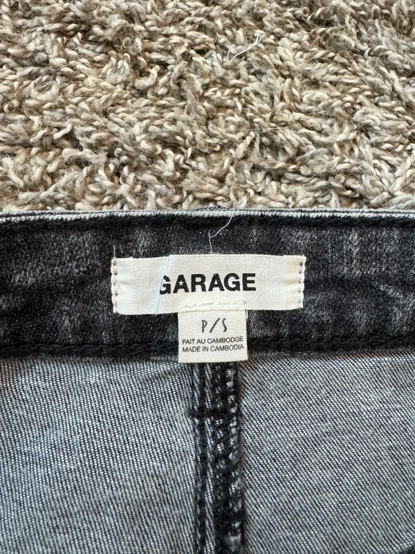 Garage Washed Black Denim Skirt - Image 3
