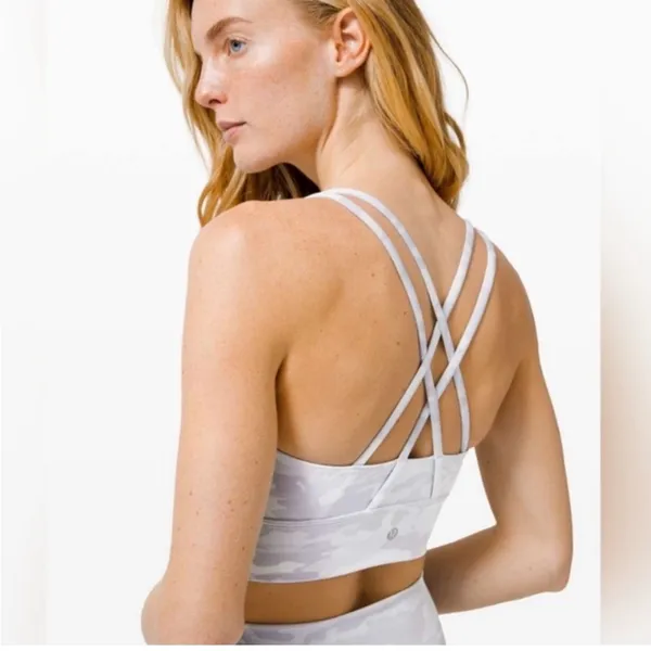 Lululemon Energy Longline Ribbed Bra Incognito Camo Jacquard - Image 2