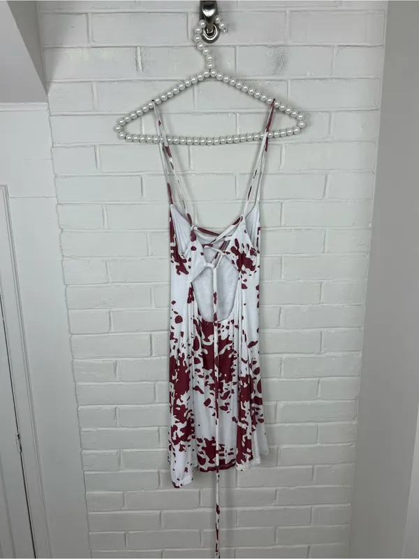 Rachel Studio Patterned Mini Dress Size S White - Image 5