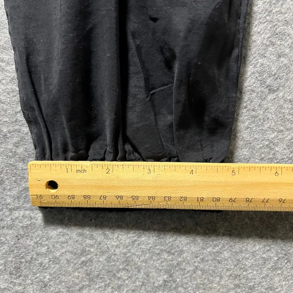 Elodie Black Jogger Pants‎ Elastic Waist Zipper Drawstring Pockets Size M - Image 4