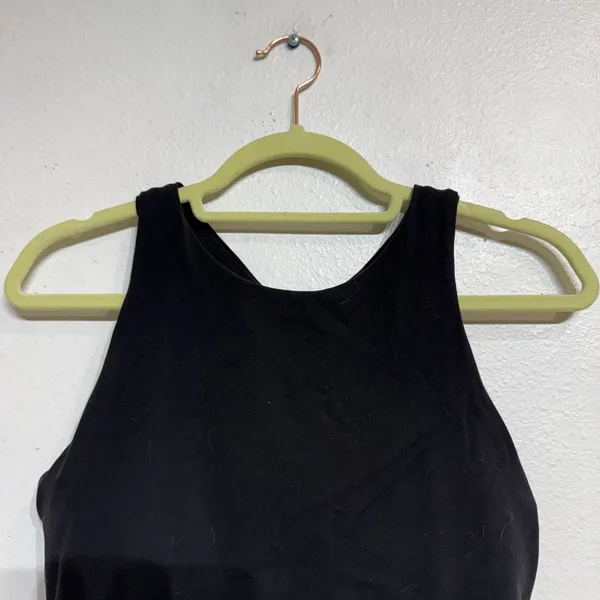 Athleta Black Conscious Crop Racerback Sports Bra Sz L - Image 3