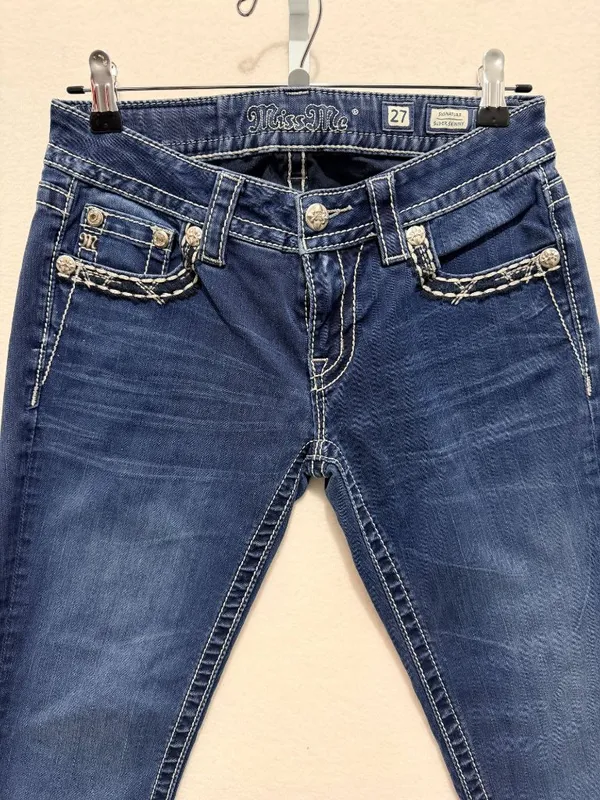 Miss Me Signature Super Skinny Jeans Women’s Size 27 Blue Stretch Denim - Image 15