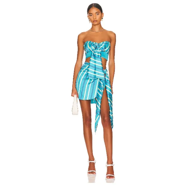 Atoir‎ Tied Up Crop Top in Bahama Stripe Size Small - Image 4