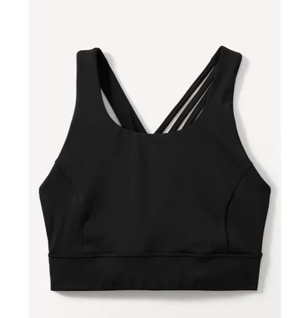 Athleta M Train Free Longline Sports Bra Black Medium D-DD - Image 3
