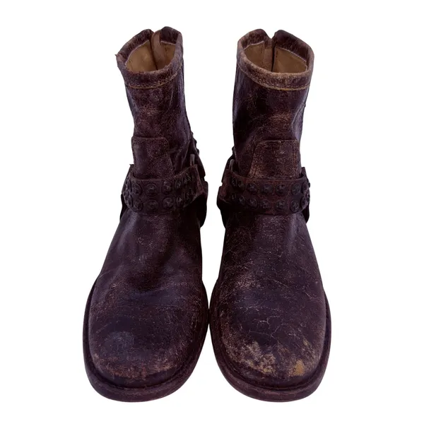 Frye Women's Phillip Studded Harness Moto Boots Size 5.5 - Image 3