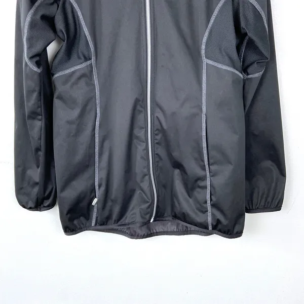 Asics Running Jacket Full Zip Black Water Repellant Activewear Women Size‎ Small - Image 3