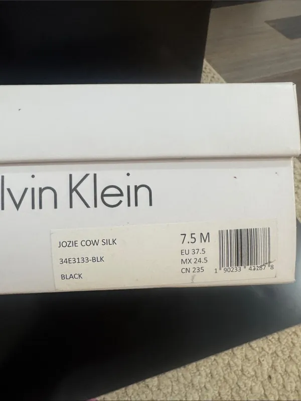Calvin Klein Black and White Strappy Stiletto Sandals - Image 9