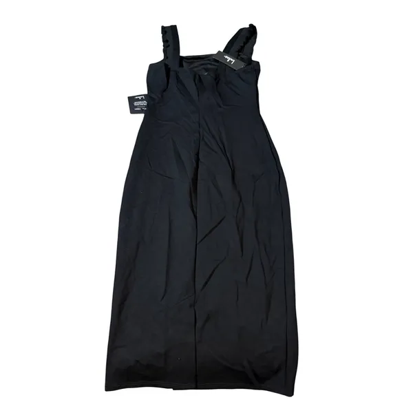 NWT Lulus Persuasion‎ Black Ruffled Bodycon Midi Dress Sleeveless Size Small - Image 4
