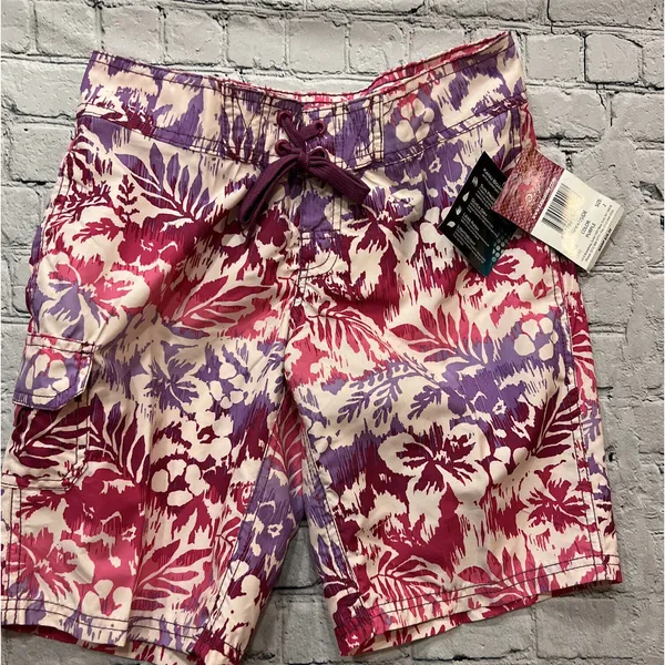 Kanu Surf OceanSide Purple Floral Board Shorts Women's Size 2 NWT - Image 6