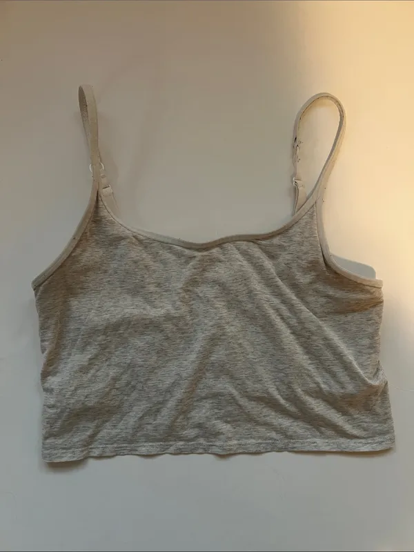 Old Navy Light Gray Cropped Camisole Bralette - Image 7