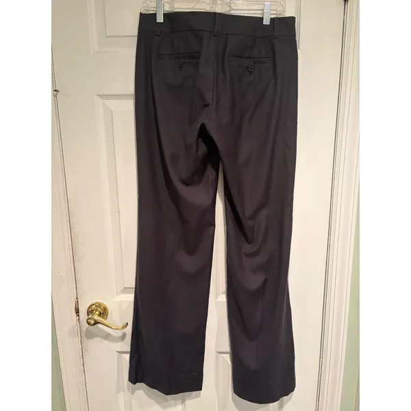 J.Crew City Fit Women 6T Black 100% Wool Straight Leg Dress Pants - Image 2