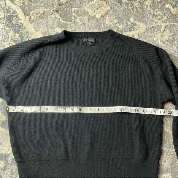 J. Crew Black Crewneck Sweater Classic Knit Design - Image 4