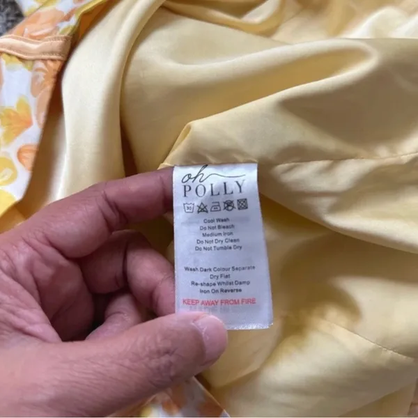 Oh Polly Yellow Floral Strapless Bodycon Dress - Image 10